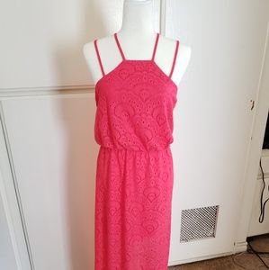 Fuchsia maxi dress